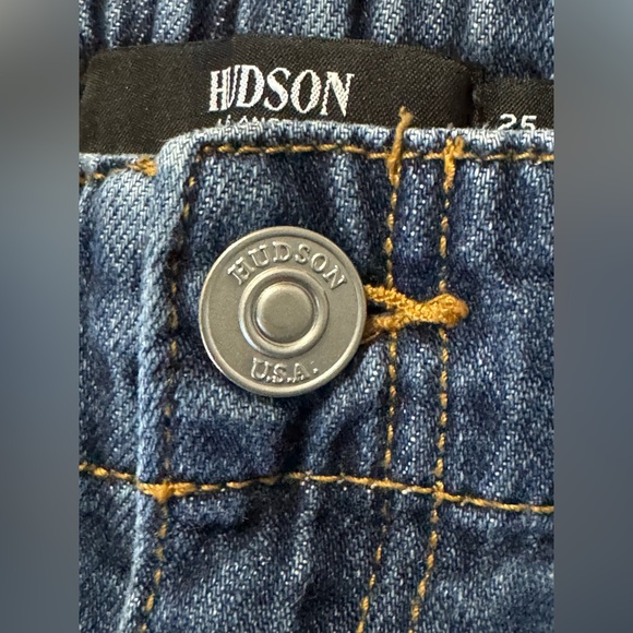 Hudson Remi High rise paper bag straight crop jeans size 25 - Picture 3 of 12